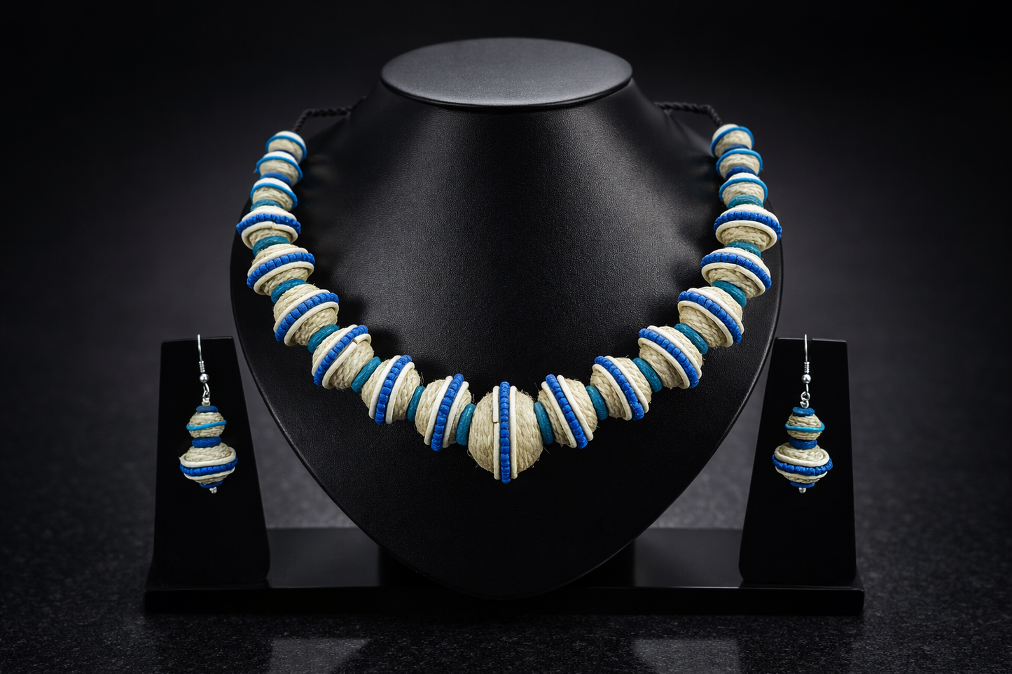 Aethelis Ocean Weave Jute Necklace Set