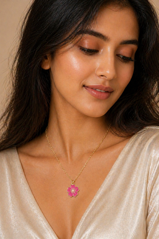 Vellorene Blossom Charm Pendant Necklace