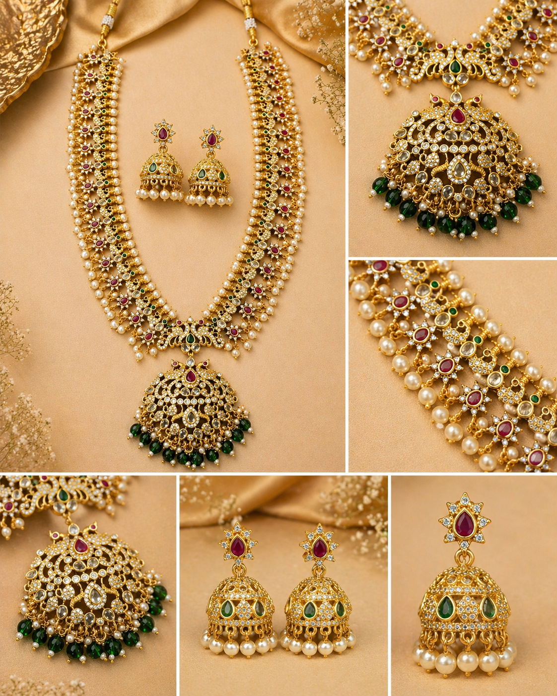 Vellorene Grand Maharani Bridal Necklace Set