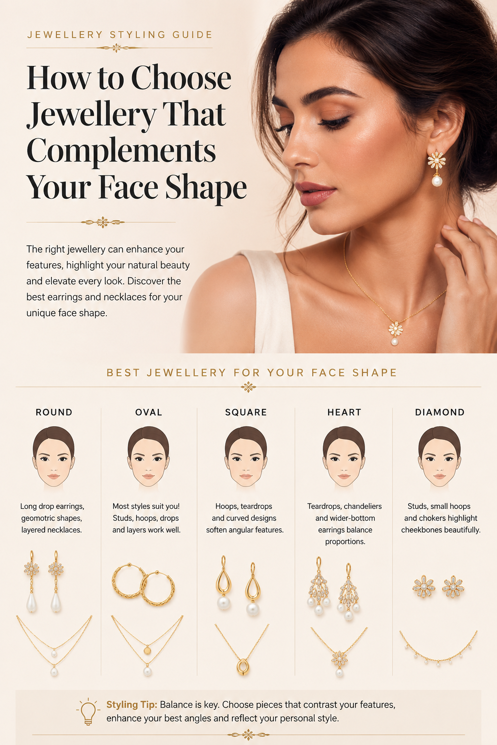 How to Choose Jewellery That Complements Your Face Shape