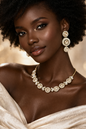Champagne Pearl Necklace Set