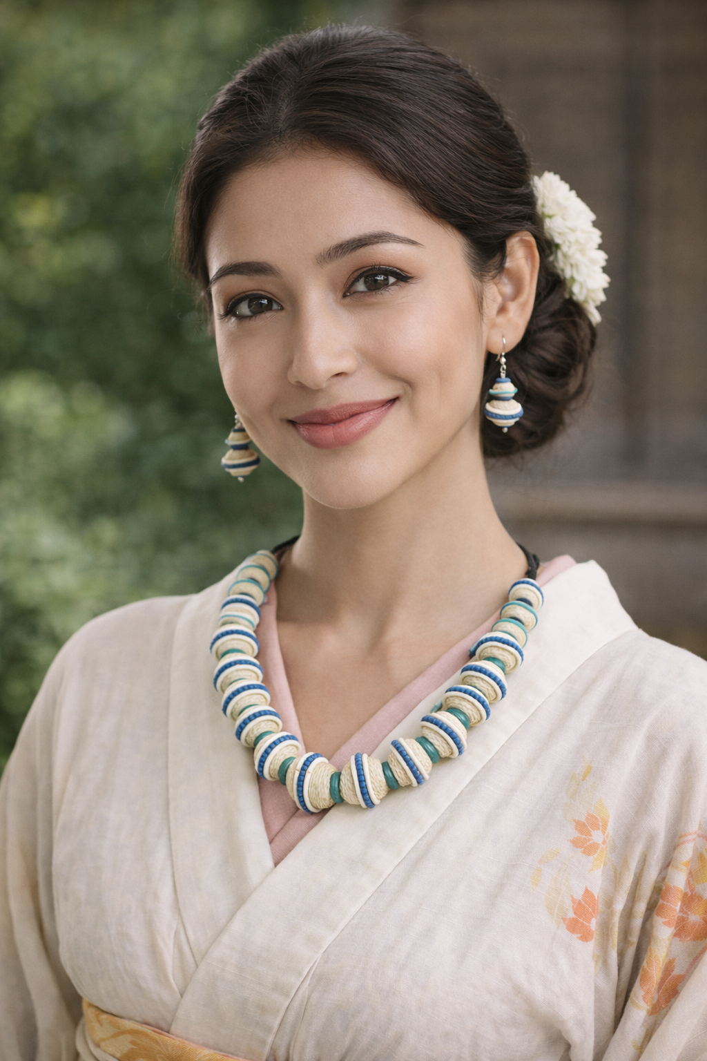 Aethelis Ocean Weave Jute Necklace Set