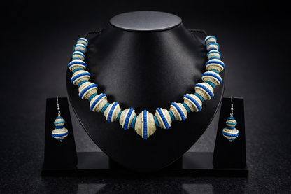 Aethelis Ocean Weave Jute Necklace Set