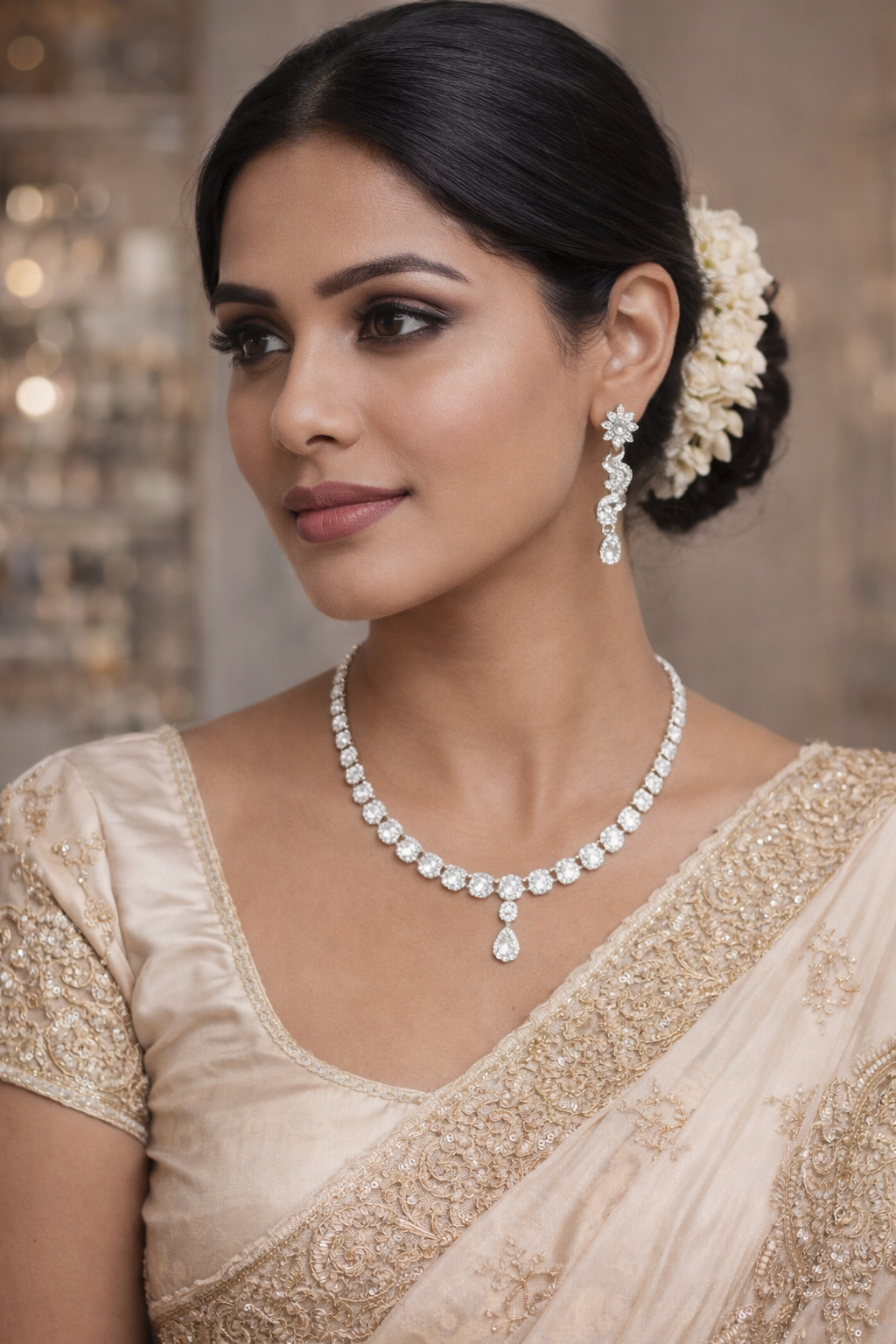 Vellorene Crystal Tennis Necklace Set – Refined Statement Fashion Jewelry