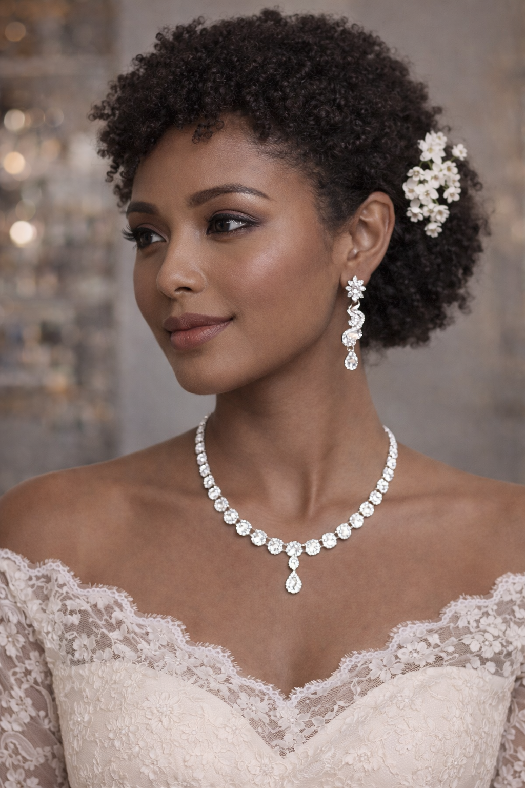 Vellorene Crystal Tennis Necklace Set – Refined Statement Fashion Jewelry
