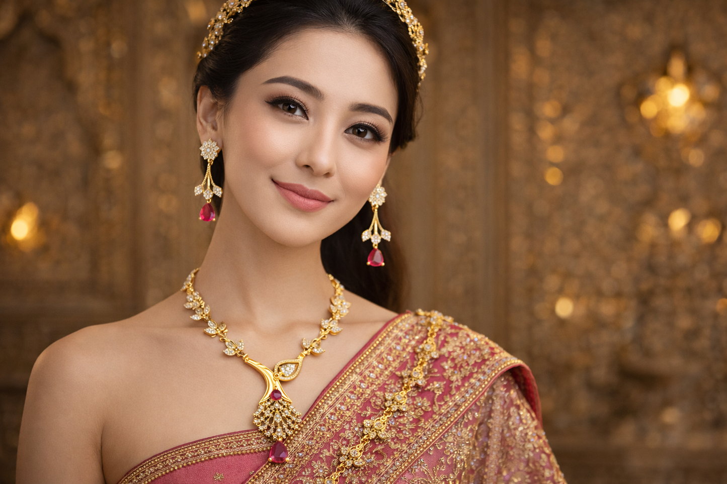 Vellorene Crystal Drop Necklace Set – Statement Luxury Fashion Jewelry