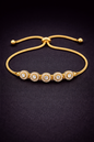 Vellorene Radiant Crystal Slider Bracelet – Minimal Gold-Tone Fashion Jewellery