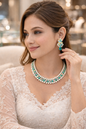Vellorene Turquoise Pearl Choker Necklace Set – Fresh Elegance Jewellery