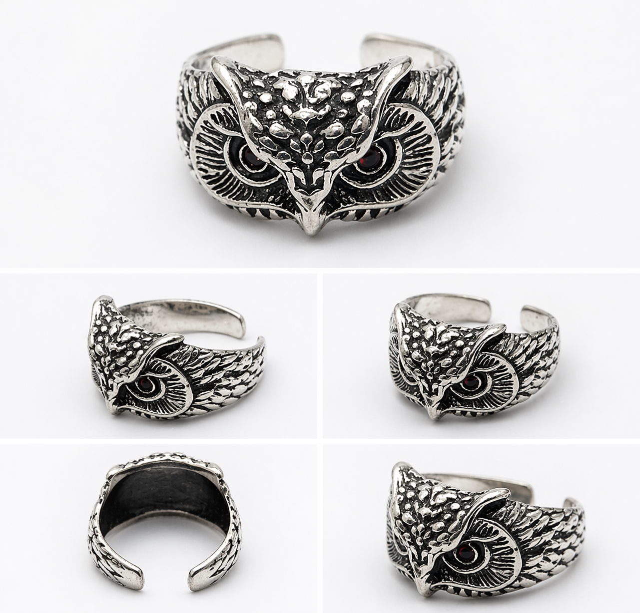 PRISMETIC Owl Guardian Statement Ring