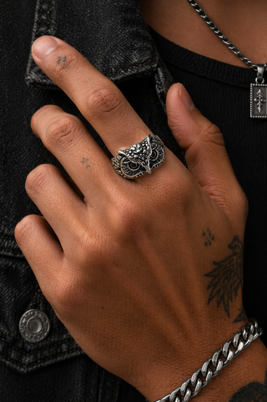 PRISMETIC Owl Guardian Statement Ring