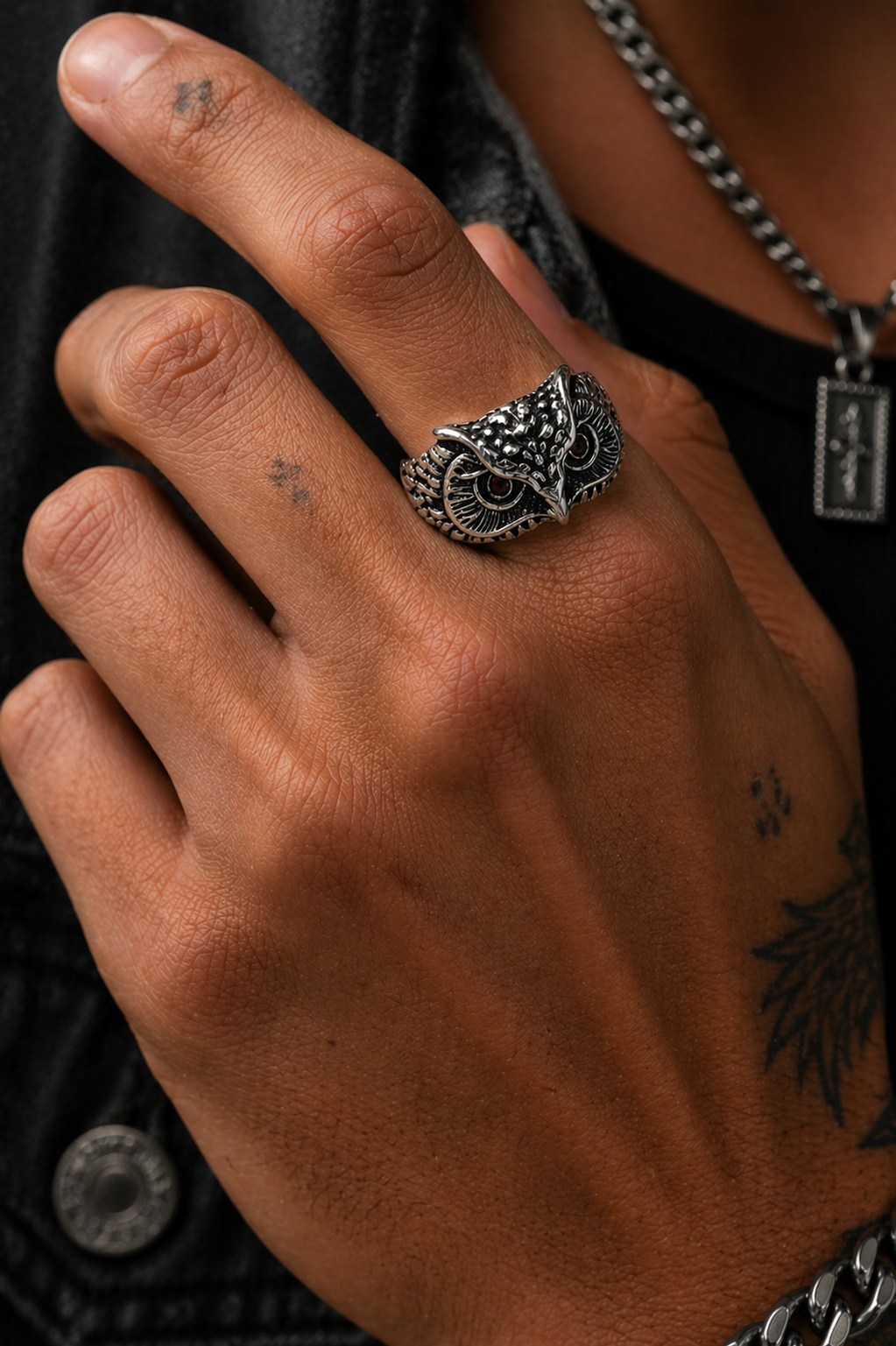 PRISMETIC Owl Guardian Statement Ring