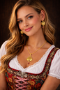 Designer Ruby Drop Necklace Set