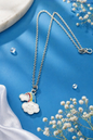 Vellorene Rainbow Cloud Charm Pendant Necklace