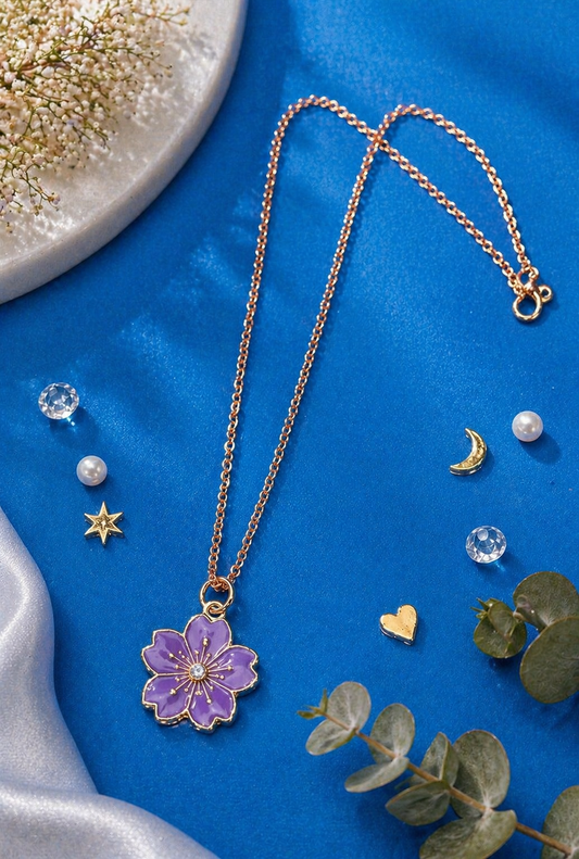 Vellorene Twilight Bloom Pendant Necklace