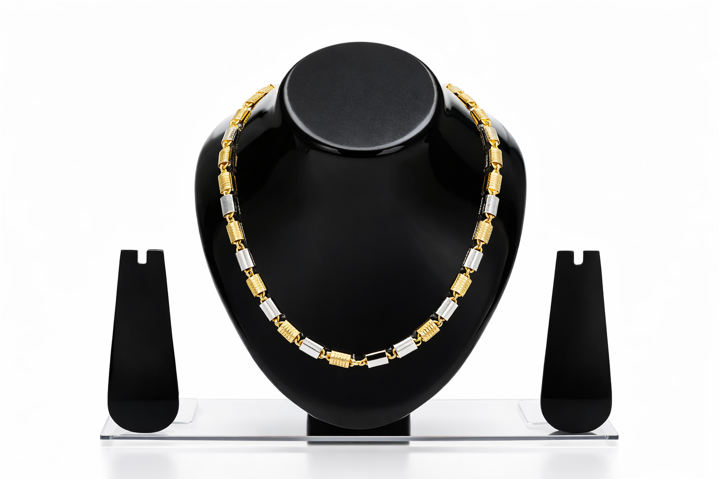 Vellorene Axis Dual-Tone Chain Necklace