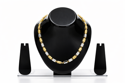 Vellorene Axis Dual-Tone Chain Necklace