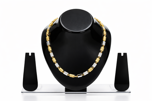 Vellorene Axis Dual-Tone Chain Necklace