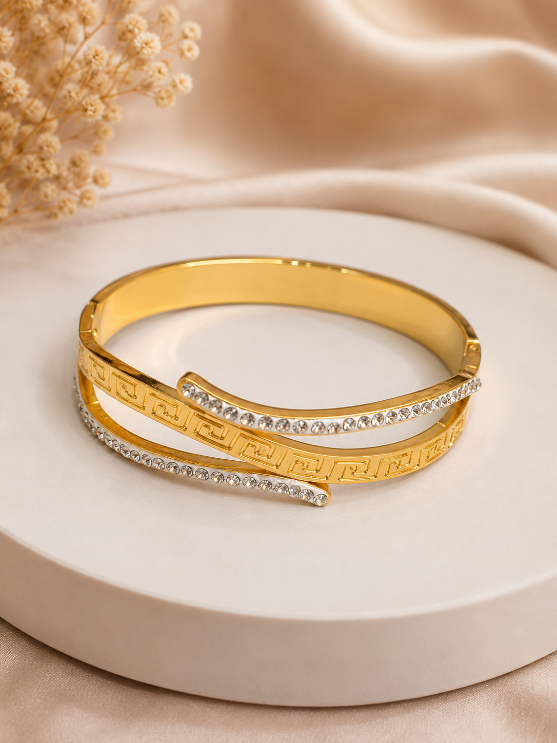 Vellorene Elegant Crystal Wrap Bracelet for Women