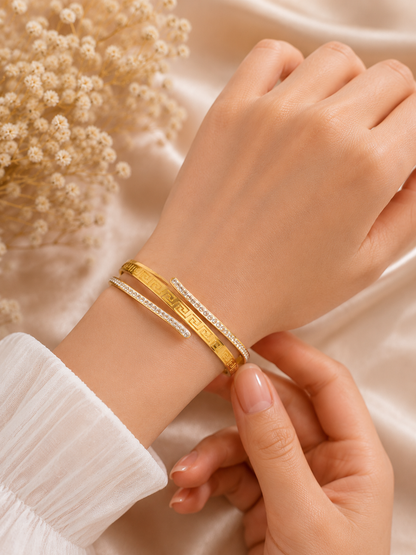 Vellorene Elegant Crystal Wrap Bracelet for Women