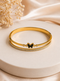 Vellorene Butterfly Crystal Gold-Plated Bracelet for Women