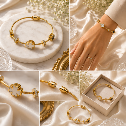 Vellorene Clover Charm Luxury Bracelet for Women