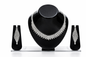 Vellorene Frostline Crystal Fringe Necklace Set