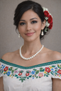 Vellorene classic pearl necklace set with matching drop earrings for daily wear and elegant occasions