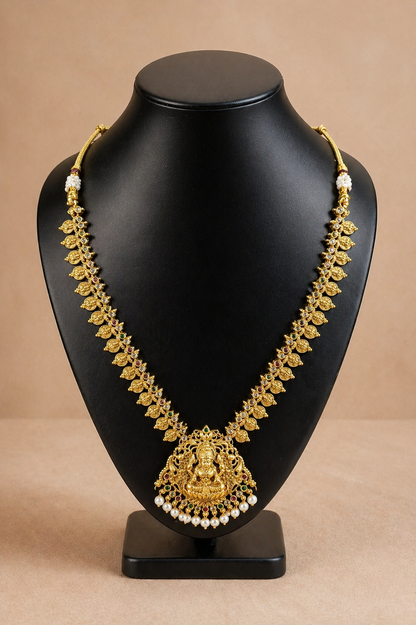 Vellorene Temple Heritage Lakshmi Necklace