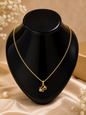 Vellorene Minimal Gold Butterfly Pendant Necklace
