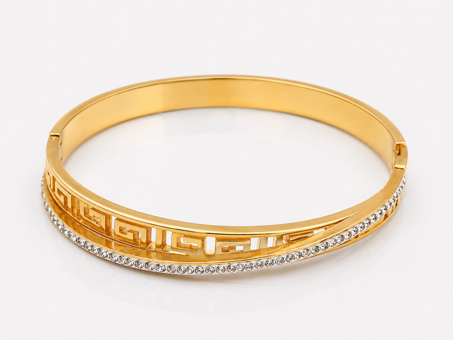 Vellorene Crystal Edge Geometric Bracelet