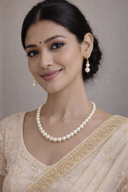 Vellorene Classic Pearl Jewellery Set