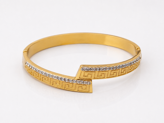 Vellorene Greek Pattern Crystal Bracelet